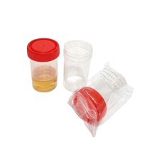Recogida de muestras de plástico desechable, contenedor de orina de prueba de muestras estériles, 60ml