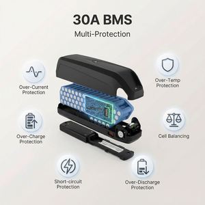 British Warehouse <b>48V</b> 15Ah Lithium <b>Battery</b> Electric Bike Hailong Tube 3000mAh 13s5p 45A Smart BMS 2A XT60 Plug Water-proofed - Product Image 2