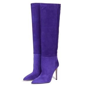 Women Pointy Toe Sexy Knee High <b>Boots</b> Animal Print Big Size 48 Winter Lady's Dress <b>Boots</b> Thin High Heel - Product Image 5