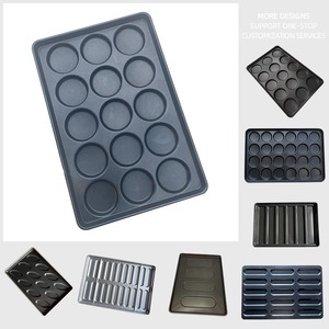 Bandeja de Horno Redonda Antiadherente de Acero Aluminizado de 4 Pulgadas con 15 Cavidades <span class=keywords><strong>para</strong></span> Hamburguesas y Panecillos - Product Image 6