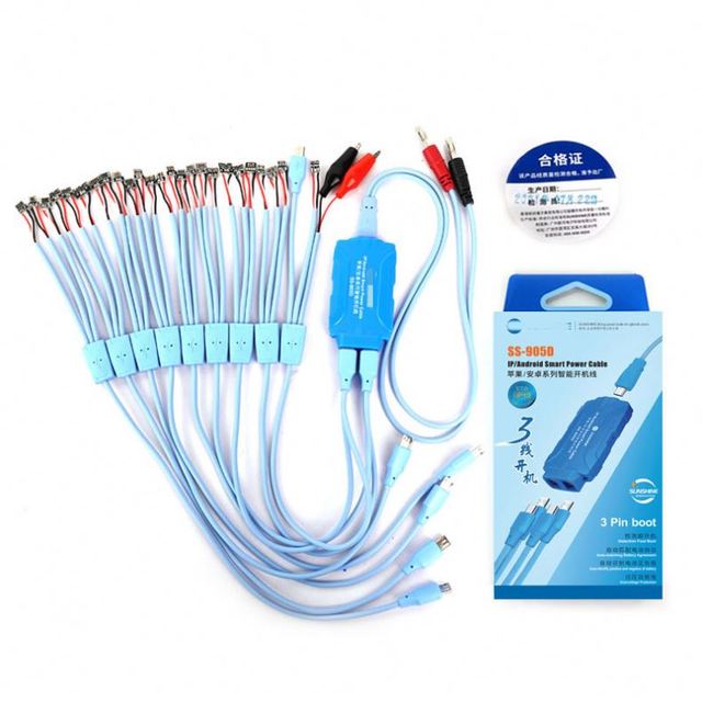 SS-905D V7.0 Service DC Power Supply Current Tes.ng Cable For andr iPhone 6G~14/Plus/Pro Max IPhone Power Boot Control Line