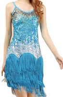 Bestdance Latin Salsa Tango Chacha Ballroom Competition Robe de danse à pompons à paillettes Tenue Robe latine avec frange