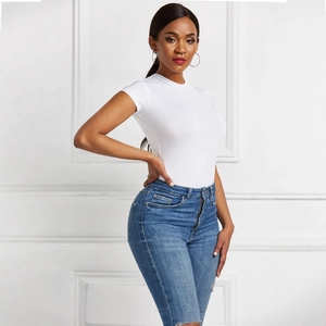 Camiseta Básica Nueva de Color Sólido Sexy para Mujer - Product Image 4
