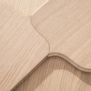 Plancher en bois d'ingénierie en chêne naturel brossé à la main, en forme de cœur, pour des motifs de <span class=keywords><strong>parquet</strong></span> géométriques et des conceptions de revêtements de sol artistiques - Product Image 3