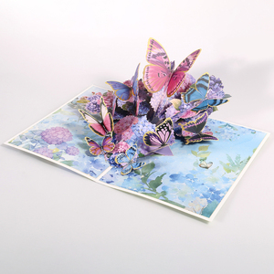 Carte regalo di carta Pop-Up personalizzate 3D bella farfalla per la festa della mamma - Product Image 2