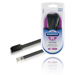 สายเคเบิลไอเอสดีเอ็น แบโนริจ ทีเลคอม 10 เมตร สีดำ หัวต่อ RJ45 ตัวผู้-ตัวเมีย - Product Image 1