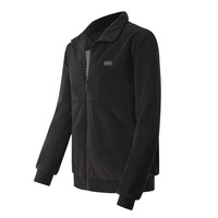 Unisex Dual Control 6 Heizzone Elektrische Batterie Heizung Fleece Jacke Stehkragen Warme Mäntel im Freien zum Angeln Jagd