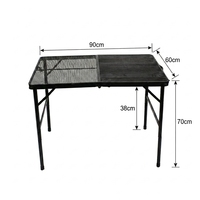 Petite table de camping pliable en fer, design contemporain, pour hôpital, hôtel, plage, randonnée, repas en plein air, barbecue, utilisation en cour