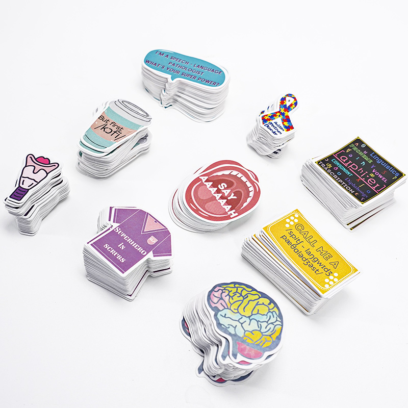 Customized logo with Various Shapes clear Printing Colorful Cartoon Personalized Modeling Die Cut Sticker