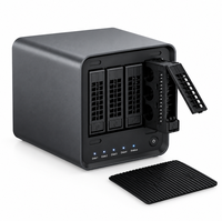 Stockage réseau NAS à 4 baies, jusqu'à 120 To, disques durs SATA 2,5/3,5 pouces, serveur de stockage cloud personnel pour la maison et les entreprises