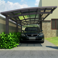 Couverture de voiture de résistance Carport avec toit arqué en aluminium Carport Auvent Garages Auvents Carports