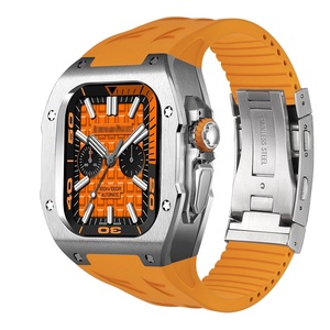 Eraysun di lusso modifica custodia in titanio + Fluororubber cinturino per Apple <span class=keywords><strong>Watch</strong></span> <span class=keywords><strong>Ultra</strong></span> 49mm <span class=keywords><strong>cinturini</strong></span> per orologi - Product Image 1