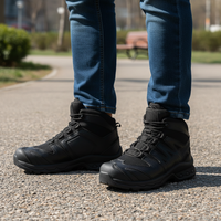 Chaussures de sport en cuir véritable pour hommes, bottes tactiques, chaussures de randonnée confortables et élégantes pour l'extérieur, personnalisation possible
