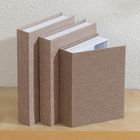 Boîte de rangement décorative en forme de faux livre en lin, accessoires de décoration modernes pour hôtel, salon, bibliothèque, décoration intérieure