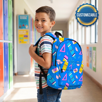 Sac à dos mini personnalisé en velours côtelé doux avec patch nom au crochet, motif arc-en-ciel mignon, pour petites filles d'âge préscolaire - OEM Babylovey