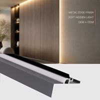 Panneau mural décoratif cannelé pour tube LED, profilé en aluminium, éclairage mural encastré YB3021-25-1