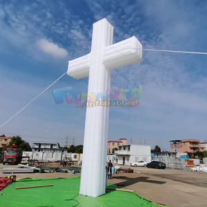 Cruz inflable gigante, personalizable y duradera, para decoración publicitaria en exteriores para la festividad de Pascua. - Product Image 2
