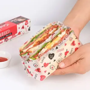 環境にやさしい生分解性売れ筋卸売ハンバーガーサンドイッチ包装クッキーワックス紙食品包装