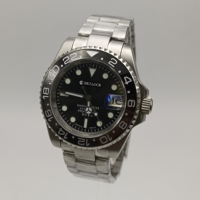 Montre SEILOCE NH35 pour hommes, mouvement automatique de luxe, lunette en céramique, montre-bracelet étanche, cadran lumineux noir