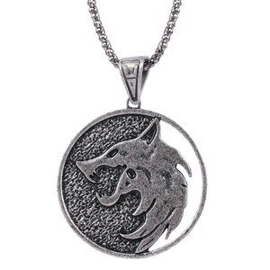 Collier avec pendentif tête de loup de la série <span class=keywords><strong>Witcher</strong></span>, zircon plaqué or/argent, chaîne en alliage serpent, style punk, bijoux unisexe, cadeau pour les fans du jeu - Product Image 3