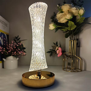 Advanced 16 Color RGB <b>Rechargeable</b> Touch LED Crystal Modern <b>Table</b> <b>Lamp</b> Light Projector Romantic Small Waist Night Light Battery - Product Image 1
