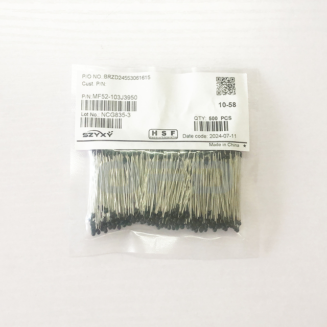 10KΩ 5% MF52 NTC Thermistors Resistor MF52-103J3950 Through Hole NTC-MF52AT MF52 NTC Thermistor 10K