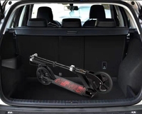 Trottinette de voyage légère d'extérieur en gros, trottinette de travail à grandes roues, trottinette pliable à deux roues pour ville et campus