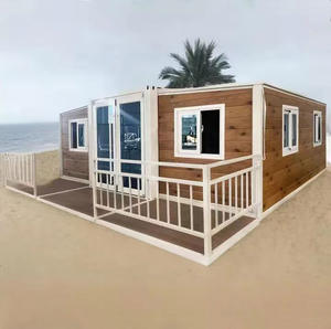 Venta al por mayor de casas prefabricadas de 40 pies y 20 pies, casa prefabricada extensible, casa prefabricada plegable de acero ligero - Product Image 1