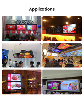 Papan Menu Restoran Gantung Digital Signage Display Retail Restoran Cepat Saji UHD LCD Iklan Android Layar Komersial