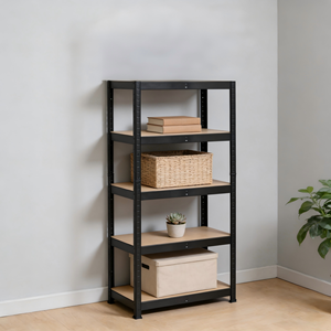5-Layer Boltless Steel Shelving Light Duty <b>Shelf</b> Galvanized Garage Stacking Rack Kitchen Storage Shelving Home Storage Rack - Product Image 2