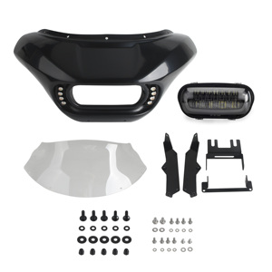 Máscara de motocicleta con DRL y señales de giro estilo Club LED faro carenado para Harley Softail <span class=keywords><strong>Fat</strong></span> <span class=keywords><strong>Bob</strong></span> M8 <span class=keywords><strong>FXFB</strong></span>/FXFBS 114 (2018-2024) - Product Image 1