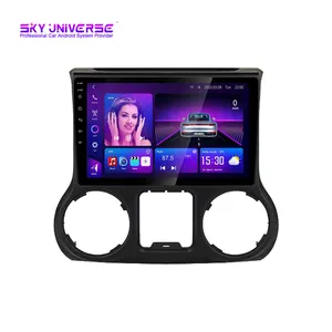 Kit multimídia automotivo com dvd player, android 11, touch screen, gps, navegação, para jeep wrangler 3 jk 2010-17, estéreo, rádio e vídeo