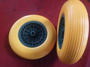 Pneu en mousse <span class=keywords><strong>de</strong></span> polyuréthane pleine <span class=keywords><strong>de</strong></span> 16 pouces (4.00-8) sans frein inclus, compatible OEM, <span class=keywords><strong>pour</strong></span> <span class=keywords><strong>brouette</strong></span> - Product Image 2