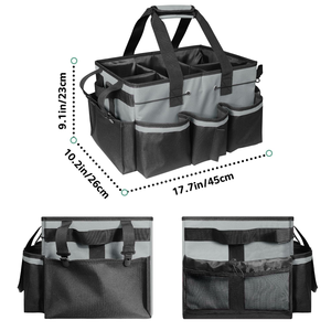 Sac de rangement portable pour produits de nettoyage, organisateur d'accessoires avec poignée, bretelles et séparateur amovible - Product Image 4