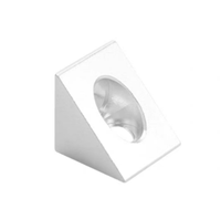 2020 réglable 2 voies Triangle connecteur en aluminium Zinc métal Angle support pour imprimante 3D Guid Rails profilés d'extrusion d'aluminium
