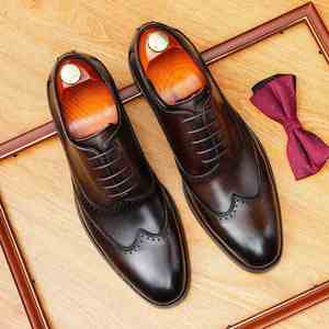 Men's Fashionable New Style Casual Dress Shoes Slip on Leather <b>Pointed</b> <b>Toe</b> Walking Shoes Waterproof for Autumn Season - Product Image 5