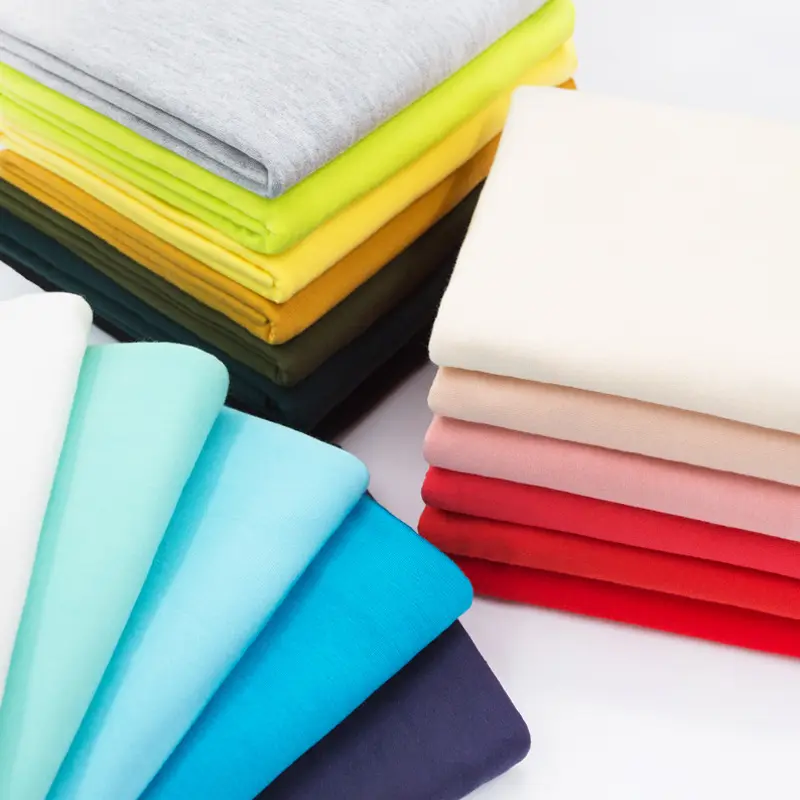 Tissu haut de gamme personnalisable 160-230gsm 95% rayonne 5% spandex t-shirt tissu