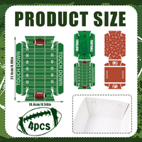 Boîte d'emballage alimentaire personnalisée pour poulet frit, frites, fruits secs – Vente en gros, jetable, pliable, en papier kraft, portable, pour fêtes et événements (format rugby)