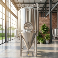 Fermenteur conique isobare de 1000 L - Cuve de fermentation en acier inoxydable à double enveloppe pour brasserie artisanale