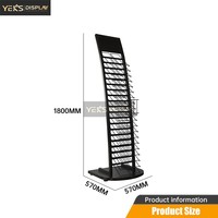 Présentoir vertical personnalisé en métal pour échantillons de pierre, support de sol pour marbre et carreaux de quartz