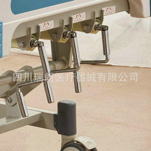 Cama de Hospital Multifuncional Sichuan Ruilang con Ruedas y Barandilla para Cuidado del Paciente, Modelo Manual de Manivela Simple - Product Image 2