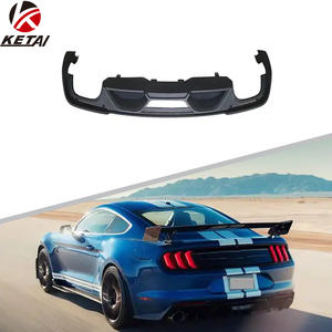 คุณภาพสูง GT350สไตล์ PP วัสดุกันชนรถด้านหลัง Diffuser Lip สำหรับมัสแตง2018-2022 - Product Image 1