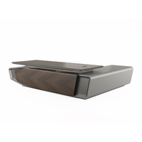 Bureau de direction luxueux 2026BT avec éclairage LED, bureau de direction haut de gamme pour cadre supérieur, bureau en forme de L