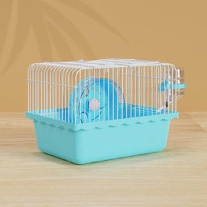 <span class=keywords><strong>Habitat</strong></span> portable en plastique pour hamster avec accessoires complets, style pastoral mignon, maison pour hamsters nains syriens, cage de voyage facile à nettoyer - Product Image 2