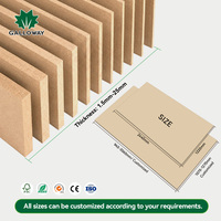 Tablero de Fibra Dura y Semidura Premium de China 4x8, MDF, HDF de 18 mm y Tablero de Aglomerado de Madera para Gabinetes, Puertas de Cocina, Revestimientos de Paredes