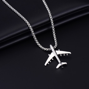 Noter nueva moda hombres avión Collar Hiphop Rock colgante Colar Masculino accesorios masculinos novio regalo - Product Image 4