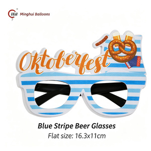 Gafas <span class=keywords><strong>de</strong></span> Papel Divertidas para Fiesta <span class=keywords><strong>de</strong></span> Oktoberfest, con Diseño <span class=keywords><strong>de</strong></span> Cerveza, Pretzel y Salchicha, Accesorios para Fotos del Festival Bávaro - Product Image 2