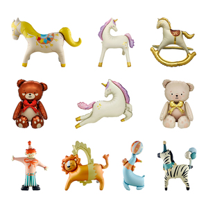 Ballons en aluminium mats animaux mignons et colorés pour la fête d'<span class=keywords><strong>anniversaire</strong></span>, jouets pour enfants, ballons de fête animaux Lion Zèbre - Product Image 5
