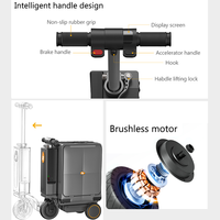 Valise intelligente de luxe à roulettes avec électricité pour les voyages d'affaires, valise scooter électrique