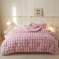 Couvertures d'hiver Heavy Fluffy Rabbit Velvet Warm Cozy Premium Thickened Blanket king Size